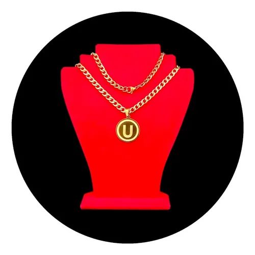 Collar "U" Plateado – Estilo Crema